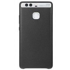 Huawei - Carcasa trasera para teléfono móvil - cuero - negro - para Huawei P9