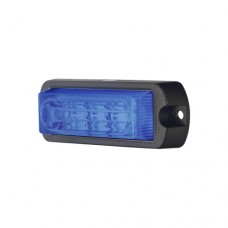 Luz Auxiliar Ultra Brillante X13 de 4 LEDs, Color Azul, con mica transparente