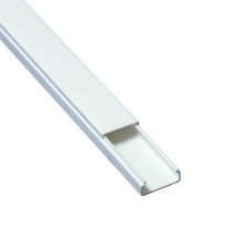 Canaleta blanca de PVC auto extinguible, sin divisin, 20 x 10 mm, tramo de 2.5 m (5101-01260)