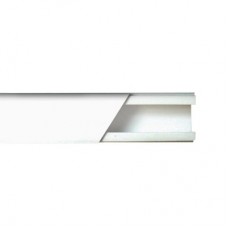 Canaleta color blanco de PVC auto extinguible de una va, 20 x 17 tramo 2.5m (5201-01250)