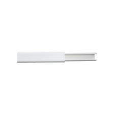 Canaleta color blanco de PVC auto extinguible,  de una via, 12 x 8  tramo 2m. (5001-01253)