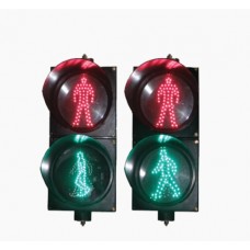 Semáforo peatonal con indicador alto/siga estático