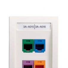 Casete de etiquetas sin adhesivo, para Patch Panel o Face Plate, identificación para 4 puertos, 75 etiquetas