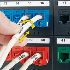 Casete de Etiqueta Auto-laminada, con rotación para mejor visibilidad, para cableado de redes o cable eléctrico, 100 etiquetas Casete de Etiqueta Auto-laminada, con rotación para mejor visibilidad, para cableado de redes o cable eléctrico, 100 etiquetas