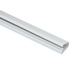 Canaleta LD3 de PVC rígido, con cinta adhesiva para instalación sin herramientas, 19.6 x 12 x 1828.8 mm, Color Blanco Mate