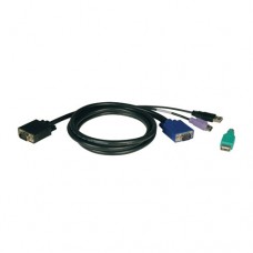 Tripp Lite 6ft USB / PS2 Cable Kit for KVM Switches B040 / B042 Series KVMs 6' - Kit de cables de teclado / vídeo / ratón (KVM) - 1.8 m - moldeado