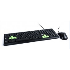 Kit de teclado y mouse Naceb Technology - Estándar, Negro