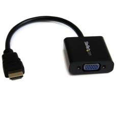 StarTech.com Adaptador Conversor de Vídeo HDMI a VGA HD15 - Cable Convertidor - 1920x1200 - 1080p - Alta velocidad conversor de interfaz de vídeo - HDMI / VGA - HDMI (M) a HD-15 (VGA) (H) - 24.5 cm - negro - compatibilidad con 1080p, activo - para P/N: DK