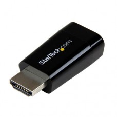 StarTech.com Adaptador Conversor de Vídeo HDMI a VGA - Convertidor Portátil ideal para Chromebooks, Ultrabooks y Portátiles - 1920x1200 - Adaptador de vídeo - HDMI / VGA - HDMI (M) a HD-15 (VGA) (H) - 4.5 cm - negro - activo - para P/N: DKT30CSDHPD3 StarTech.com Adaptador Conversor de Vídeo HDMI a VGA - Convertidor Portátil ideal para Chromebooks, Ultrabooks y Portátiles - 1920x1200 - Adaptador de vídeo - HDMI / VGA - HDMI (M) a HD-15 (VGA) (H) - 4.5 cm - negro - activo - para P/N: DKT30CSDHPD3