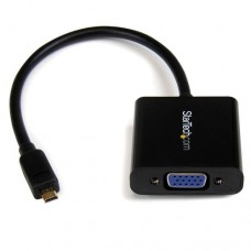 StarTech.com Adaptador Conversor de Vídeo Micro HDMI a VGA - 1920x1200 - Cable Convertidor Activo - Hembra VGA HD15 - Macho Micro HDMI - Vídeo conversor - HDMI - VGA - negro