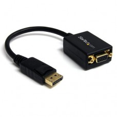 StarTech.com Adaptador Conversor de Vídeo DisplayPort DP a VGA - Cable Convertidor Activo - Hembra VGA - Macho DP - Hasta 1920x1200 - Adaptador de pantalla - DisplayPort (M) a HD-15 (VGA) (H) - 27.94 cm - trabado - negro - para P/N: DK30C2DAGPD, MST14DP12