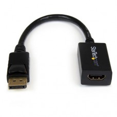 StarTech.com Adaptador Conversor de Video DisplayPort a HDMI Cable Convertidor DP Pasivo Hembra HDMI Macho DP 1920x1200 - Adaptador de vídeo - DisplayPort / HDMI - DisplayPort (M) a HDMI (H) - 26.5 cm - para P/N: DK30CH2DEP, DK30CH2DEPUE, DK30CH2DPPDU, DK
