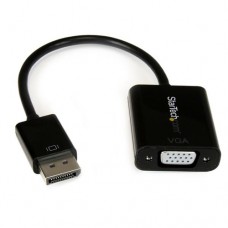 StarTech.com DisplayPort to VGA Display Adapter - 1080p 1920x1200 - Active DP to VGA (Male to Female) HD Video Converter for laptop/PC/Monitor (DP2VGA3) - Adaptador de pantalla - DisplayPort (M) a HD-15 (VGA) (H) - 10 cm - activo - negro - para P/N: DK30C