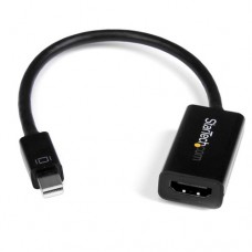 StarTech.com Conversor de Vídeo Mini DisplayPort a HDMI con Audio – Adaptador Activo MDP 1.2 para MacBook Pro – 4K @ 30Hz - Negro - Vídeo conversor - DisplayPort - HDMI - negro