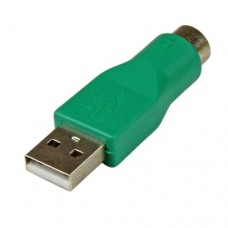 StarTech.com Adaptador Teclado o Ratón USB a Conector PS/2 MiniDIN - 1x Macho USB - 1x  Hembra Mini-DIN - Verde - Adaptador para ratón - PS/2 (H) a USB (M)
