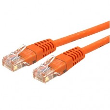 StarTech.com Cat6 Ethernet Cable - 15 ft - Orange - Patch Cable - Molded Cat6 Cable - Network Cable - Ethernet Cord - Cat 6 Cable - 15ft (C6PATCH15OR) - Cable de interconexión - RJ-45 (M) a RJ-45 (M) - 4.6 m - UTP - CAT 6 - moldeado - naranja - para P/N: 