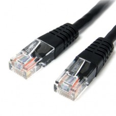 StarTech.com Cat5e Ethernet Cable - 6 ft - Black - Patch Cable - Molded Cat5e Cable - Short Network Cable - Ethernet Cord - Cat 5e Cable - 6ft (M45PATCH6BK) - Cable de interconexión - RJ-45 (M) a RJ-45 (M) - 1.8 m - UTP - CAT 5e - moldeado - negro - para 