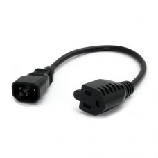 StarTech.com Cable de alimentación (30 cm) para ordenador - IEC 320 EN 60320 C14 a NEMA 5-15R - Cable alargador de alimentación - NEMA 5-15 (H) a IEC 60320 C14 - 30 cm - negro - para P/N: PS2POWER230