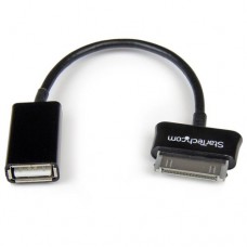 StarTech.com Cable Adaptador USB OTG para Samsung Galaxy Tab - Negro - USB A Hembra - Cable USB - USB (H) a Conector de anclaje Samsung de 30 patillas (M) - 15.24 cm - blindado - negro - para Samsung Galaxy Tab, Tab 10, Tab 2, Tab 7.0, Tab 7.7, Tab 8.9, T