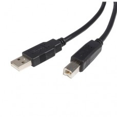 StarTech.com 6 ft. (1.8 m) USB Printer Cable - USB 2.0 A to B - Printer Cable - Black - USB A to B (USB2HAB6) - Cable USB - USB (M) a USB Tipo B (M) - USB 2.0 - 1.8 m - moldeado - negro - para P/N: RKCOND17HD, SV431DL2DU3A, SV431DPDDUA2, USB2001EXT2NA, US