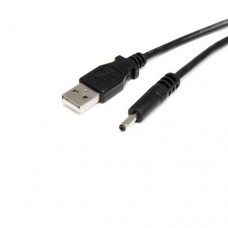 StarTech.com Cable Adaptador de Alimentación de 90cm USB a Conector Coaxial Tipo H 5V DC - Macho a Macho - Cable USB / de alimentación - USB (solo alimentación) (M) a enchufe cc 3,4 mm (M) - 91 cm - moldeado - negro