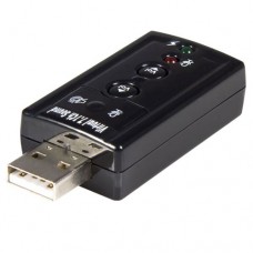 TARJETA DE SONIDO 7.1 VIRTUAL USB EXTERNA ADAPTADOR CONVERSOR .  