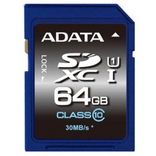 Memoria SD ADATA CLASS 10 - 64 GB, Azul