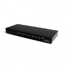 StarTech.com Multiplicador HDMI de 8 puertos y amplificador de señal - Splitter - HDMI hembra - Mini-Jack hembra - 1920x1200 1080p - Separador de vídeo/audio - 8 x HDMI - montaje en rack - para P/N: ST121SHD50, SVA12M2NEUA, SVA12M5NA