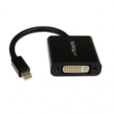 StarTech.com Adaptador de Vídeo Mini DisplayPort a DVI - Cable Conversor - Hembra DVI-I - Macho Mini DP - Hasta 1920x1200 - Pasivo - Adaptador DVI - Mini DisplayPort (M) a DVI-I (H) - 17 cm - negro