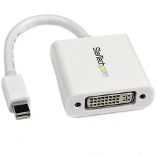 StarTech.com Mini DisplayPort to DVI Adapter - White - 1920 x 1200 - Mini DP to DVI Converter for Your Mac or Windows Computer (MDP2DVIW) - Adaptador DVI - Mini DisplayPort (M) a DVI-I (H) - 17 cm - blanco