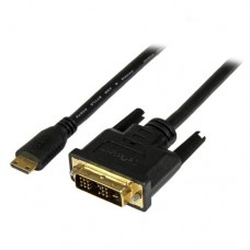 StarTech.com Adaptador Cable Conversor de 1m Mini HDMI a DVI-D para Tablet y Cámara - Cable de vídeo - HDMI/DVI - DVI-D (M) a mini HDMI (M) - 1 m - blindado - negro - para P/N: MSTCDP122HD