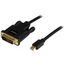 StarTech.com Cable de 3m Adaptador de Vídeo Mini DisplayPort a DVI - Conversor Pasivo Mini DP Macho a DVI-D Macho - 1920x1200 - Negro - Cable DisplayPort - Mini DisplayPort (M) a DVI-D (M) - 3.04 m - negro