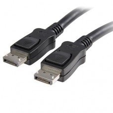 StarTech.com 20 ft DisplayPort Cable with Latches - 2560 x 1600 - DPCP & HDCP - Male to Male DP Video Monitor Cable (DISPLPORT20L) - Cable DisplayPort - DisplayPort (M) a DisplayPort (M) - 6.1 m - trabado, moldeado - negro - para P/N: USB32DPPRO