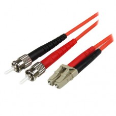 StarTech.com 5m Fiber Optic Cable - Multimode Duplex 50/125 - LSZH - LC/ST - OM2 - LC to ST Fiber Patch Cable - Cable de interconexión - modo múltiple ST (M) a LC de modos múltiples (M) - 5 m - fibra óptica - 50/125 micras - OM2 - moldeado - naranja - par