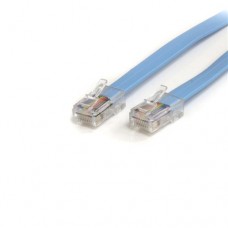 StarTech.com Cable de 1,8m Rollover de Consola Cisco - RJ45 Macho a Macho - Cable de red - RJ-45 (M) a RJ-45 (M) - 1.8 m - moldeado, plano - azul