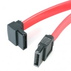 StarTech.com Cable de 45cm de Datos SATA en Ángulo Recto a la Izquierda Acodado en L 7 Pines  - 2x Serial ATA Macho - Cable SATA - Serial ATA 150/300/600 - SATA (R) a SATA (R) - 46 cm - conector en ángulo izquierdo - rojo - para P/N: 25S22M2NGFFR, 35S24M2