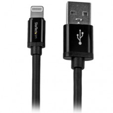 StarTech.com Cable 2m Lightning 8 Pin a USB A 2.0 para Apple iPod iPhone iPad - Negro - Cable Lightning - Lightning (M) a USB (M) - 2 m - doble blindado - negro - para P/N: ST4200MINI2, ST4200MINIC