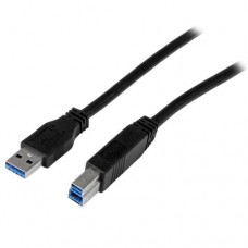StarTech.com Cable Certificado 2m USB 3.0 Super Speed SS USB B Macho a USB A Macho Adaptador para Escáner Impresora - Negro - Cable USB - USB Type B (M) a USB Tipo A (M) - USB 3.0 - 2 m - moldeado - negro - para P/N: HBS304A24A, S351BMU33ET, S351BMU33ETG,