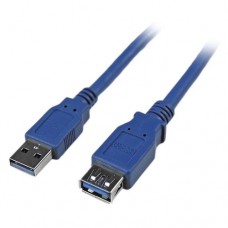 StarTech.com Cable de 1,8m de Extensión Alargador Pasivo USB 3.0 SuperSpeed - Macho a Hembra USB A - Extensor - Azul - Cable alargador USB - USB Tipo A (M) a USB Tipo A (H) - USB 3.0 - 1.8 m - para P/N: 2SD4FCRU3, CFASTRWU3, HB20A4AME, HB20A7AME, MSDREADU