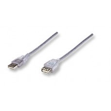 Cable USB - Extension MANHATTAN - 4, 5 m, USB A, USB A, Macho/hembra, Transparente