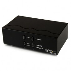 StarTech.com Conmutador Automático de Vídeo VGA de 2 puertos 2x1 - Switch Selector de Dos Salidas - 3x HD15 Hembra - 250MHz - Interruptor monitor - 2 x VGA - 2 usuarios locales - sobremesa - para P/N: SVA12M2NEUA, SVA12M5NA