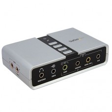 StarTech.com Tarjeta de Sonido 7.1 USB Externa Adaptador Conversor puerto SPDIF Audio Digital Óptico Toslink - USB B - Mini-Jack - Tarjeta de sonido - 48 kHz - 7.1 - USB 2.0 - para P/N: MU15MMS, MU6MMS