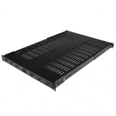 StarTech.com Server Rack Shelf - 1U - Adjustable Mount Depth - Heavy Duty - Estante para bastidor - negro - 1U - 19