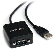 StarTech.com Cable de 2,5m USB a 1 Puerto Serie Serial RS232 FTDI Aislamiento Óptico - 1x DB9 Macho - 1x USB A Macho - Adaptador serie - USB - RS-232 - negro