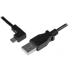 StarTech.com Cable de 2m Micro USB con conector acodado a la izquierda - Cable de Carga y Sincronización - Cable USB - Micro-USB tipo B (M) a USB (M) - USB 2.0 - 2 m - conector en ángulo izquierdo, moldeado - negro - para P/N: USB2PCARBK, USB2PCARBKS, USB