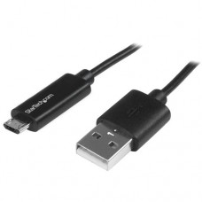 StarTech.com Cable de 1m Micro USB con LED Indicador de Carga - Cable cargador para móvil y tablet - Cable USB - Micro-USB tipo B (M) a USB (M) - 1 m - negro
