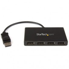 StarTech.com Splitter Multiplicador DP 1.2 a 4 puertos DisplayPort - Hub MST - Bifurcador de vídeo - 4 x DisplayPort - sobremesa - para P/N: SV231DPU34K, SVA5N3NEUA