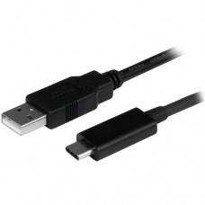 StarTech.com Cable USB Type-C de 1m - USB 2.0 Tipo A a USB-C - Cable USB - USB-C (M) a USB (M) - USB 2.0 - 1 m - negro - para P/N: HB30C1A1CPD, HB30C3A1CFBW, HB30C3AGEPD, HB30C3APDW, HB30C4ABW, ST4200MINIC