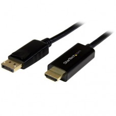 StarTech.com Cable Conversor DisplayPort a HDMI de 2m - Color Negro - Ultra HD 4K - Cable de vídeo - DisplayPort / HDMI - DisplayPort (M) a HDMI (M) - 2 m - negro - compatibilidad con 4K - para P/N: DK30CH2DEP, DK30CH2DEPUE, DK30CH2DPPD, DK30CH2DPPDU, DK3