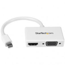 StarTech.com Adaptador Mini DP de Audio/Vídeo para Viajes - Conversor Mini DisplayPort a HDMI VGA compatible Thunderbolt - 1080p - Vídeo conversor - DisplayPort - HDMI, VGA - blanco - para Apple MacBook Air; MacBook Pro